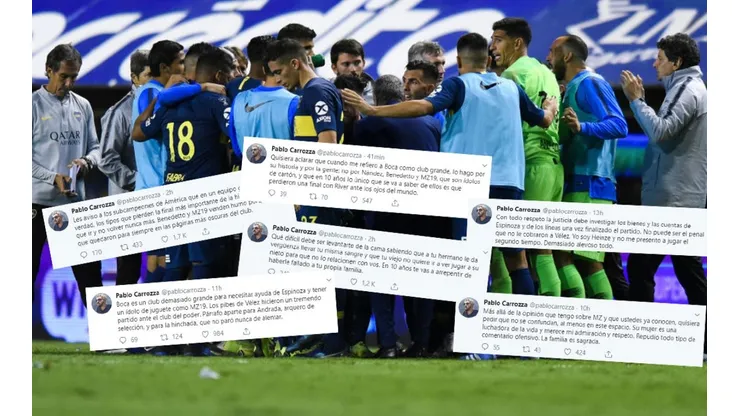 Pablo Carrozza explotó en Twitter y le pegó a Boca: "Les aviso a los subcampeones de América"