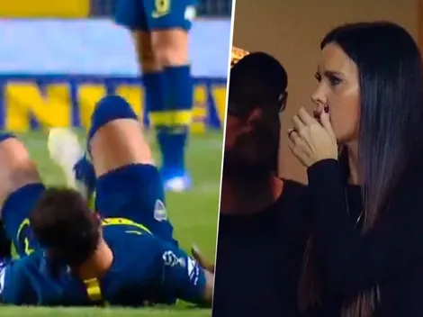 Mauro Zárate chocó feo, sangró y la reacción de Natalie Weber fue la de todos