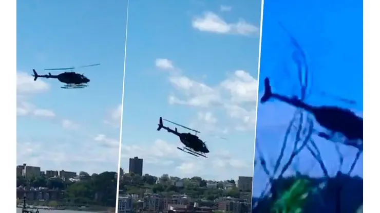 Video viral: un helicóptero se cayó en el Río Hudson y el piloto sobrevivió de milagro
