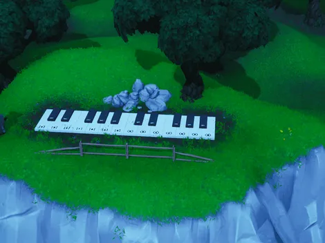 Visita un teléfono enorme, un piano muy grande y un trofeo de pez bailarín gigante en Fortnite - Desafíos Semanales