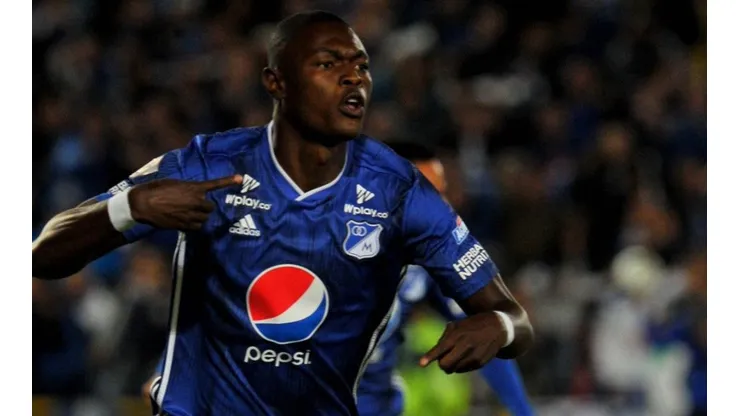 Fabían González Lasso celebra su gol frente a Unión Magdalena.