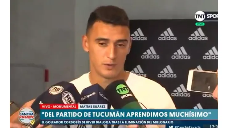 Matías Suárez contó qué le dijo Luchetti en pleno River-Atlético Tucumán