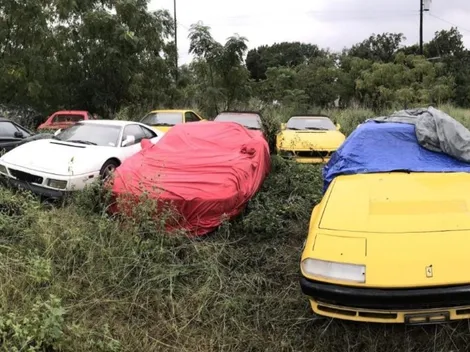 De locos: hallaron 11 Ferrari abandonadas en un campo