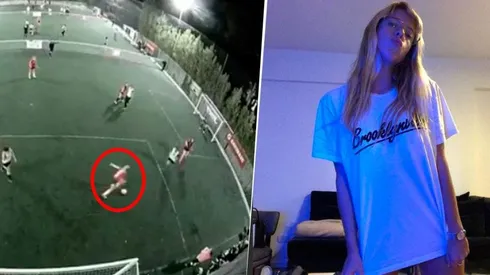 Pero que viva el fútbol, Nati Jota: le pegaron una patada, siguió, la clavó al ángulo y hay video