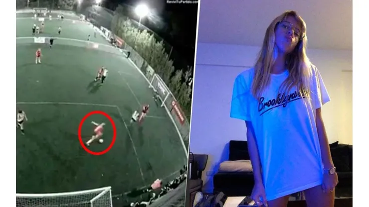 Pero que viva el fútbol, Nati Jota: le pegaron una patada, siguió, la clavó al ángulo y hay video