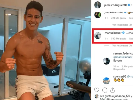 Neuer, el arquero del Bayern, le dice a James en Instagram que es un luchador