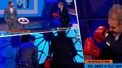 Vignolo lo provocó, Ruggeri se calzó unos guantes de boxeo y lo terminó corriendo en vivo