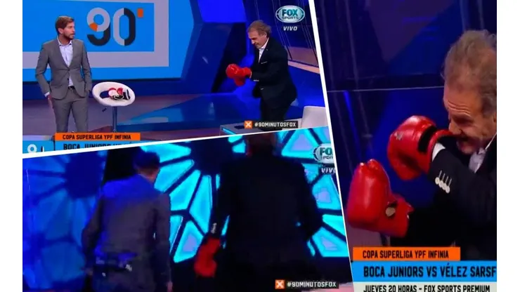 Vignolo lo provocó, Ruggeri se calzó unos guantes de boxeo y lo terminó corriendo en vivo