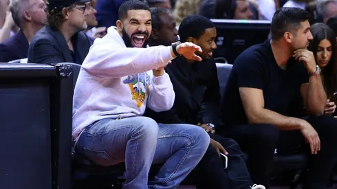 Drake en un partido de los Raptors