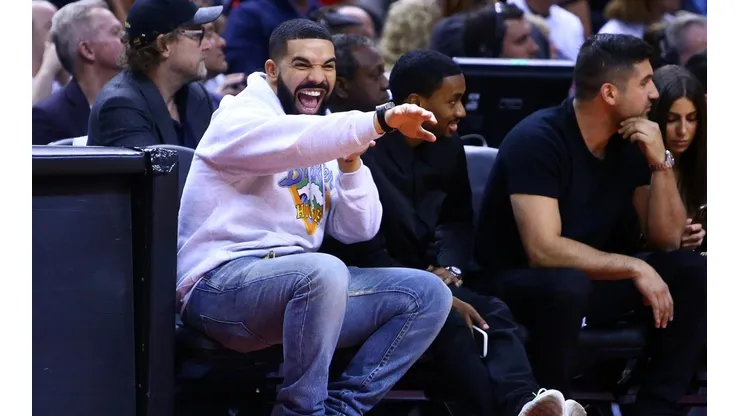 Drake en un partido de los Raptors