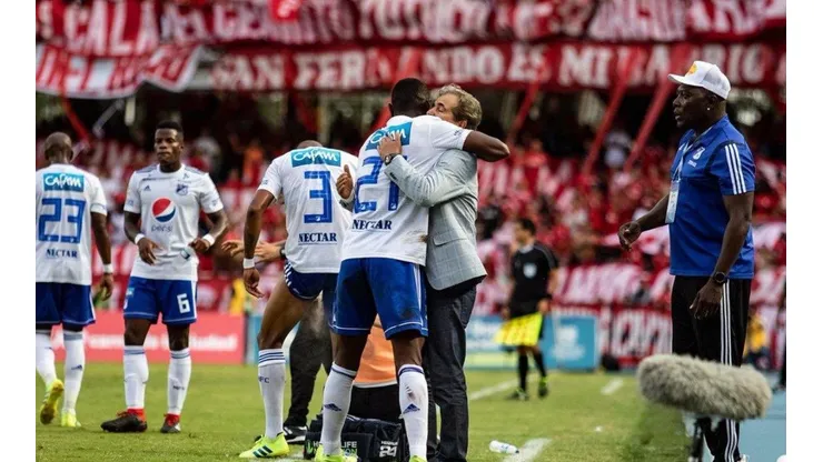 Fabián González Lasso celebra su primer gol contra América en cuadrangulares.