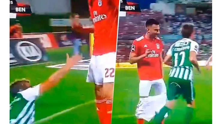 Coentrao le bajó los pantalones al griego Samaris.