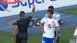 Así se fue expulsado Andrés Román en el duelo América vs Millonarios.