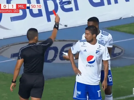 Dos amarillas para Andrés Román y Millonarios se quedó con diez en Cali