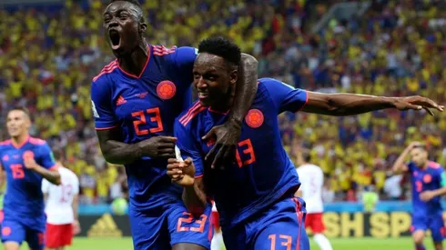 Dávinson Sánchez y Yerry Mina con la Selección Colombia.