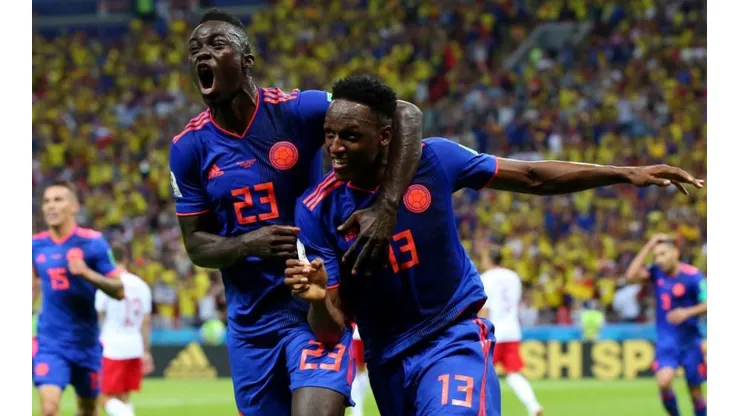 Dávinson Sánchez y Yerry Mina con la Selección Colombia.