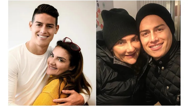 James Rodríguez y su madre, María del Pilar Rubio.