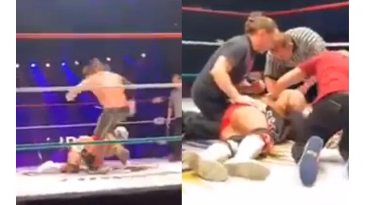 Imágenes sensibles: recibió una patada en un show de lucha libre mexicana y falleció al instante