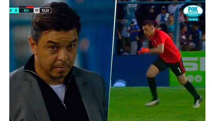 Claro gesto de Marcelo Gallardo.