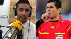 Harold Perilla y Óscar Julián Ruiz, exárbitros del fútbol colombiano.