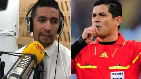 Harold Perilla y Óscar Julián Ruiz, exárbitros del fútbol colombiano.