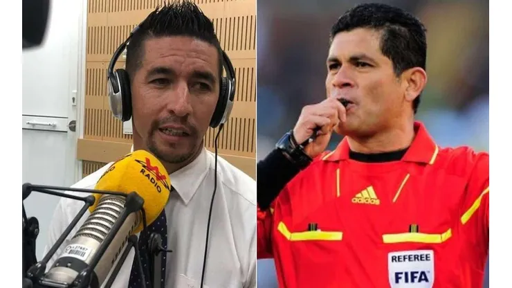 Harold Perilla y Óscar Julián Ruiz, exárbitros del fútbol colombiano.