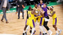 Los Lakers celebran un triunfo frente a los Celtics