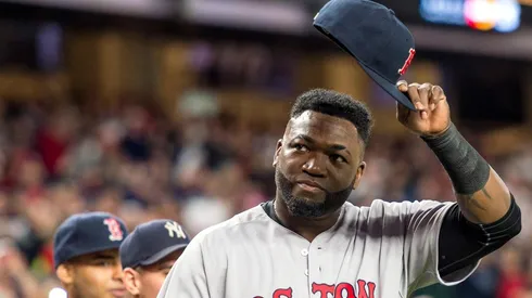 David Ortiz en su despedida de la MLB