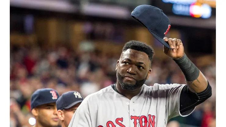 David Ortiz en su despedida de la MLB