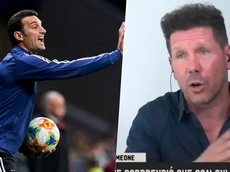 Simeone bancó a Scaloni: "¿Quién te dice que gana la Copa y le tienen que pedir que se quede?"