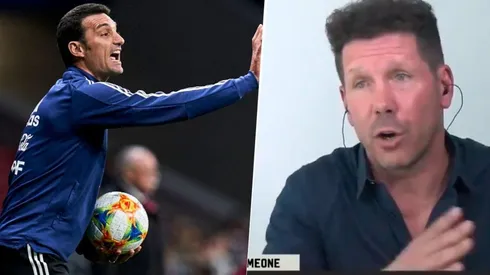 Simeone bancó a Scaloni: "¿Quién te dice que gana la Copa y le tienen que pedir que se quede?"