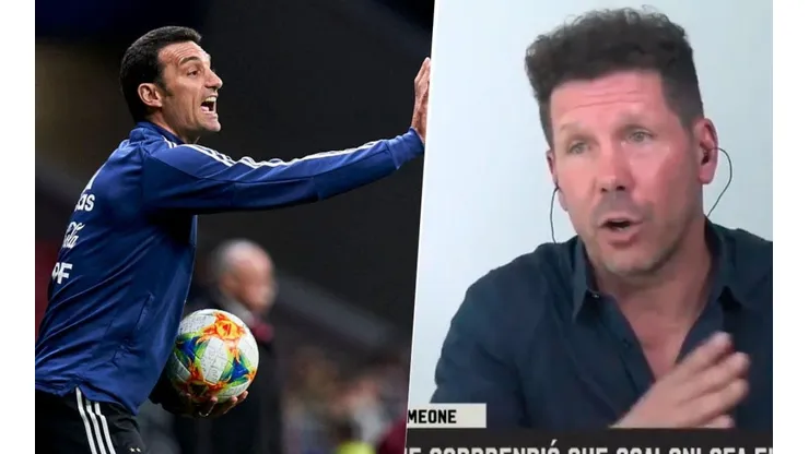 Simeone bancó a Scaloni: "¿Quién te dice que gana la Copa y le tienen que pedir que se quede?"