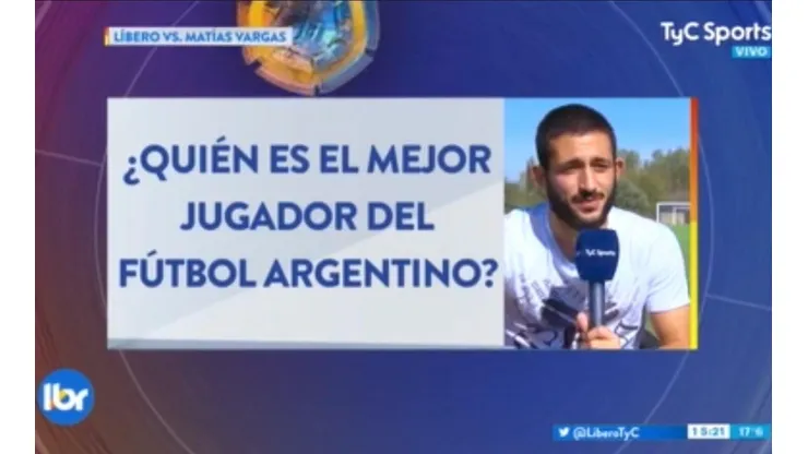 Monito Vargas suena en Boca, pero eligió a un jugador de River como el mejor de Argentina