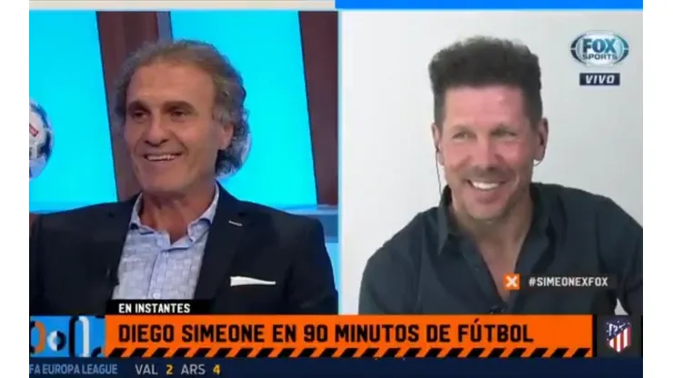 Apenas lo vio a Simeone, Ruggeri le tiró: "¡Mirá como está el quincho!"