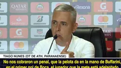 Tiago Nunes y su declaración post-partido.