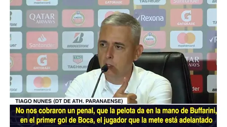 Tiago Nunes y su declaración post-partido.