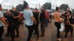 Video: Chilavert se peleó con un colectivero, le quiso pegar, pifió y la ligó una policía