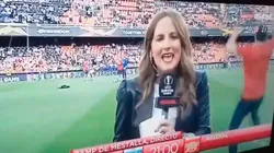 La pobre Mónica instantes antes del impacto.