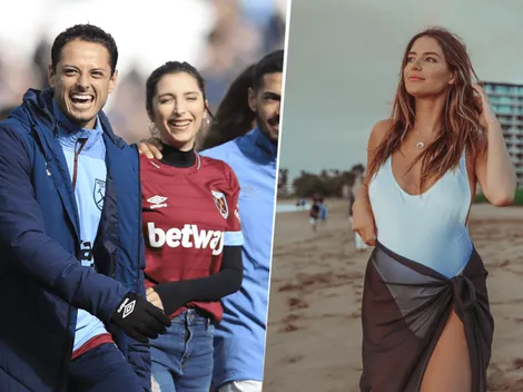 Chicharito imitó a su mujer, sacó una panza enorme y ella subió la foto a Instagram
