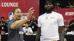 Tyronn Lue y LeBron James en Las Vegas