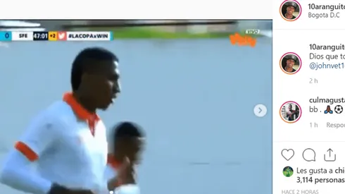 Johan Arango saca pecho en Instagram por sus goles en la Copa Águila