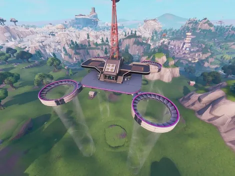 Donde están las plataformas celestes en Fortnite (Desafíos Semanales, Temporada 9)