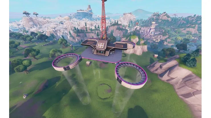 Donde están las plataformas celestes en Fortnite (Desafíos Semanales, Temporada 9)
