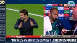 Captura de Fox Sports acerca de la influencia de Pochettino en el triunfo.