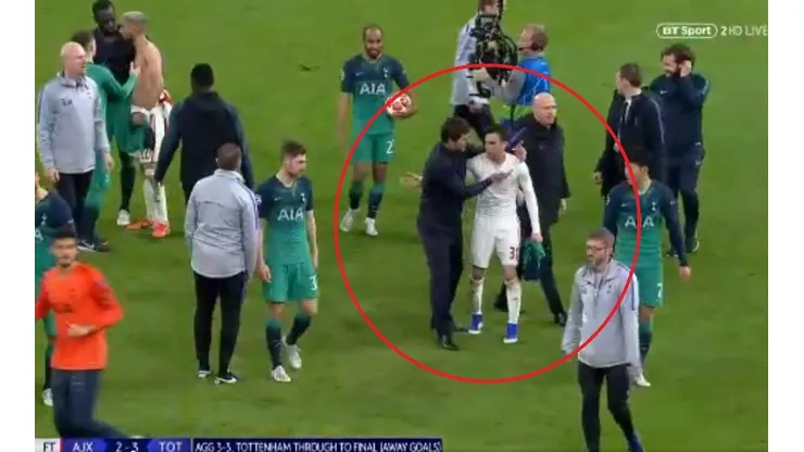 Encuentro argentino: Tagliafico fue a saludar a Pochettino y él lo consoló