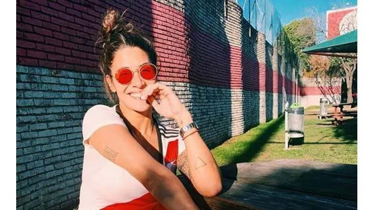 Ivana Nadal fue al Monumental con una amiga, metió foto y tiró: "Siempre River"