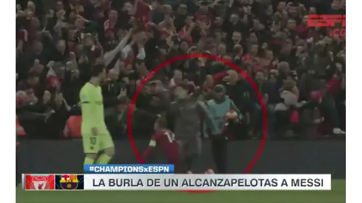 Lo que la TV no mostró: el alcanzapelotas que se burló de Messi en su cara