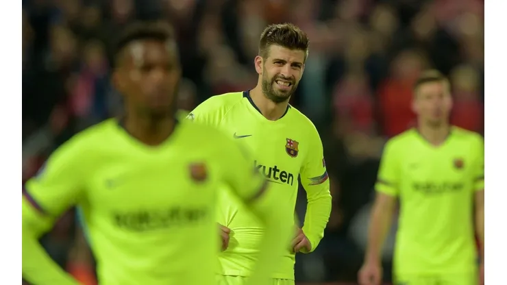 El dolor de los jugadores del Barcelona.
