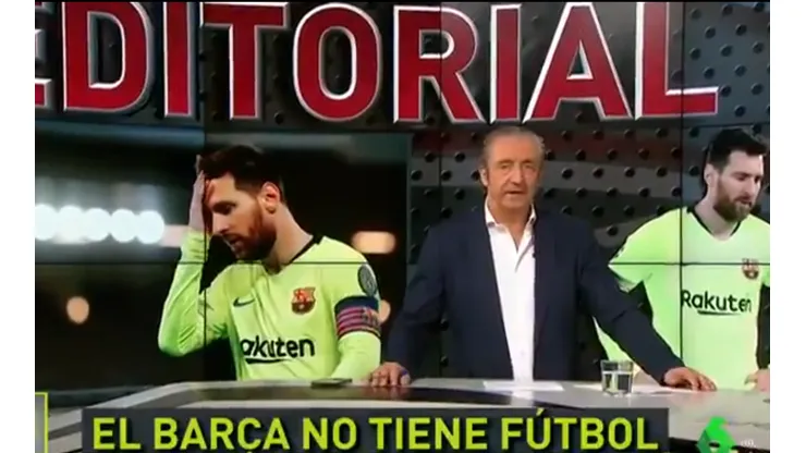 Durísimo editorial de El Chiringuito: "Al Barça de Messi se le está quedando la cara de perdedor"