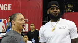 LeBron James y Tyronn Lue en Las Vegas